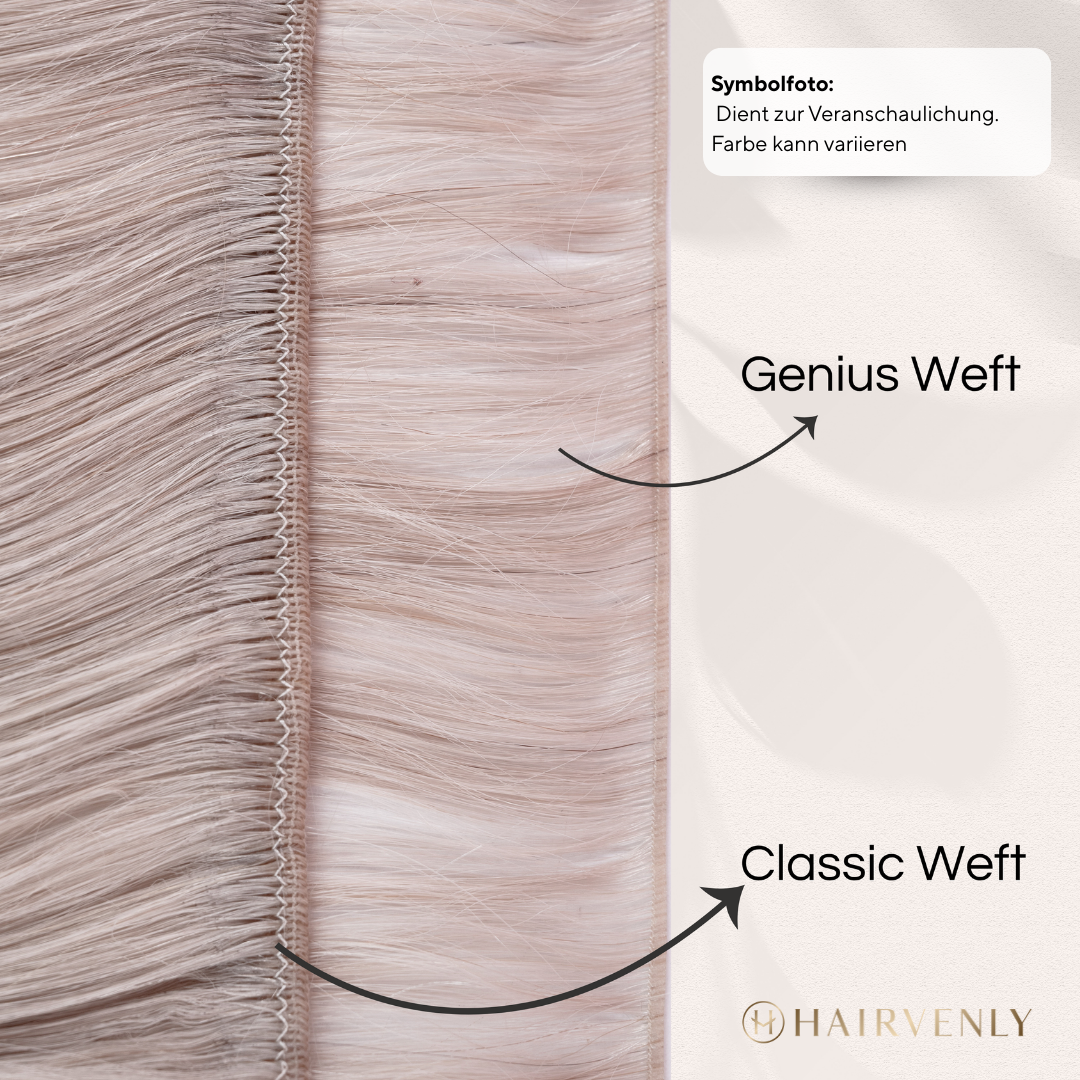 #NATURAL SCHWARZBRAUNE US WELLIGE TRESSEN CLASSIC ECHTHAAR  65CM ♡
