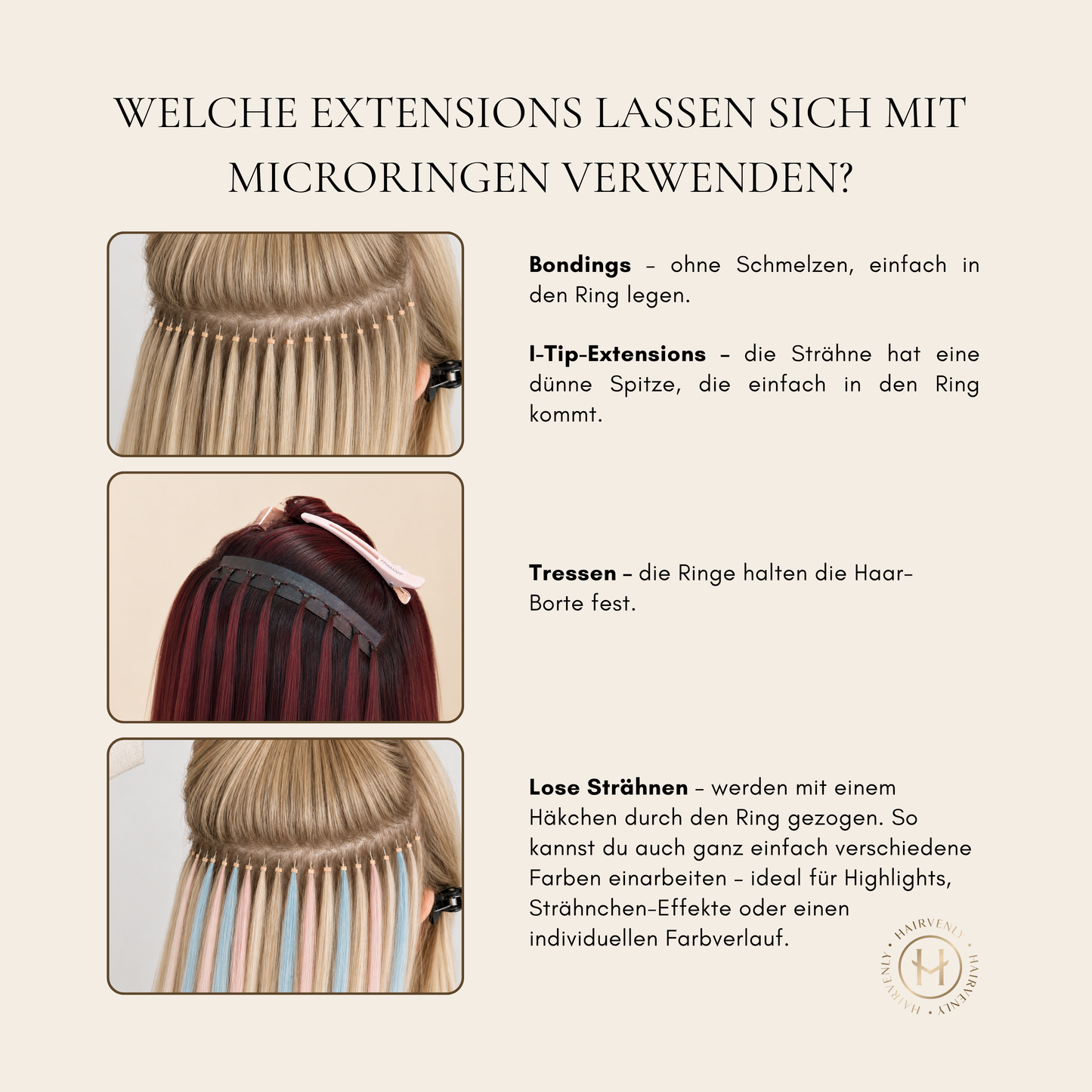 Hairvenly Microringe mit Silikon